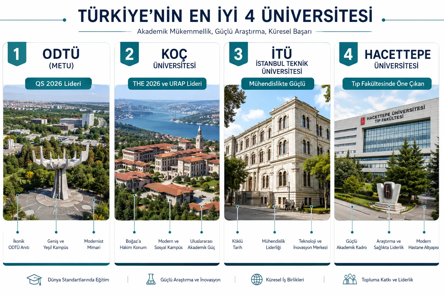 Türkiye'nin En İyi 10 Üniversitesi Sıralamaya Göre Nasıl Diziliyor?